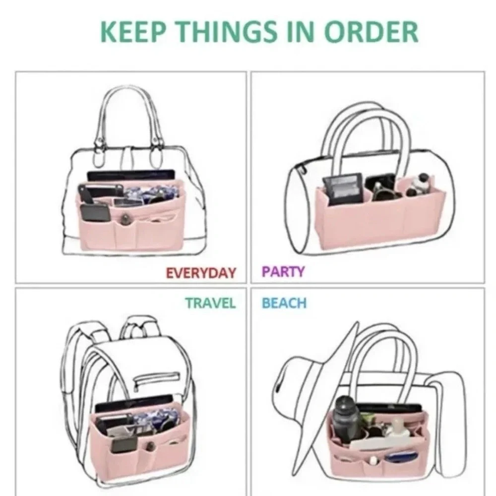 Elegant Tan Makeup Organizer